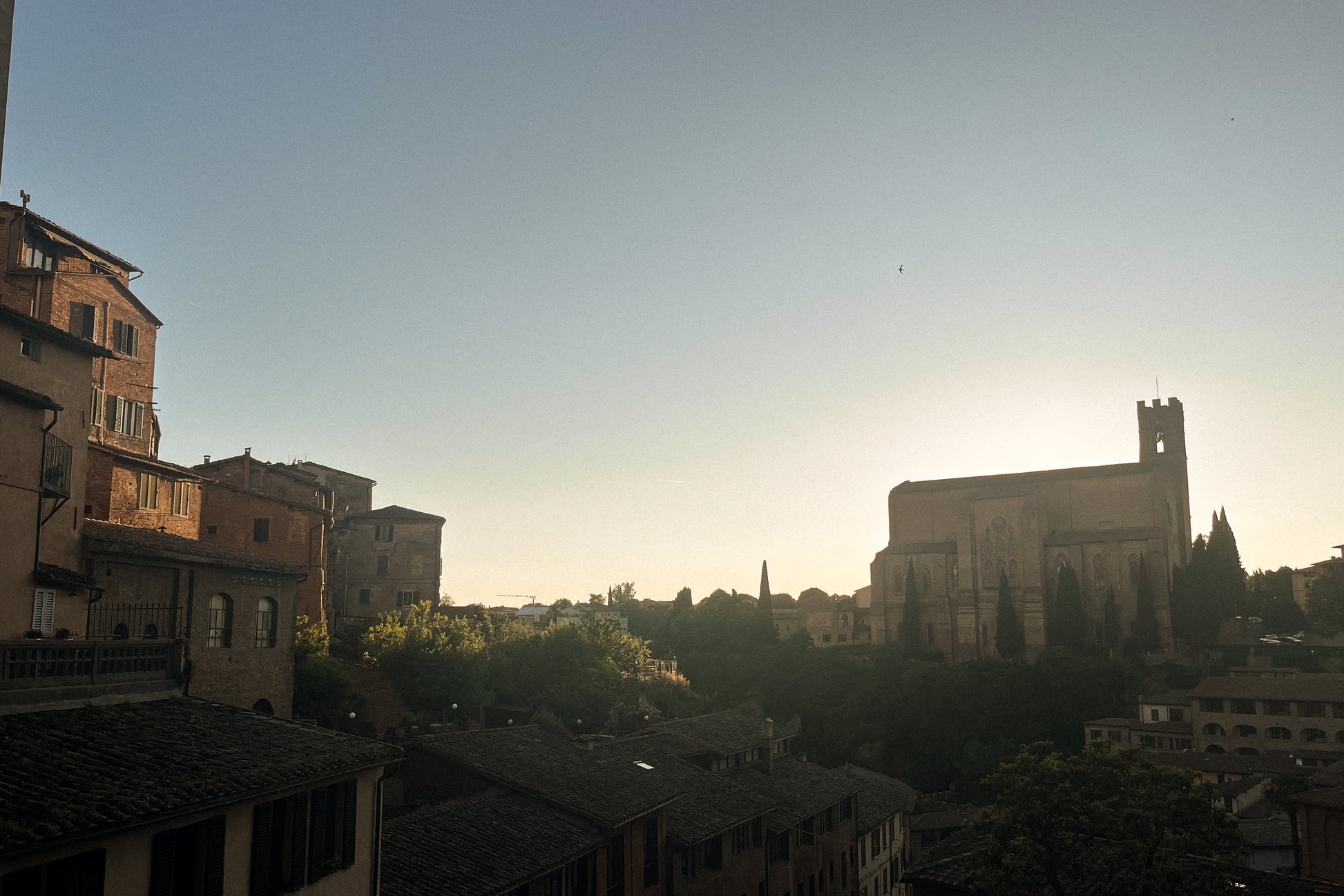 Warm-toned fine art photograph of a sunlit street in Siena, Italy, with golden light casting soft shadows on terracotta walls and ancient stonework. “Luce di Siena” captures the romance of Tuscan afternoons, ideal for elegant, Mediterranean-style home décor and lovers of Italian architecture.
